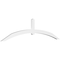 Ekena Millwork Archdale Architectural Grade PVC Gable Bracket, 96"W x 24"H x 2"D x 4"F, 6/12 Pitch GBP096X24X0204ARC00 - alternate 1